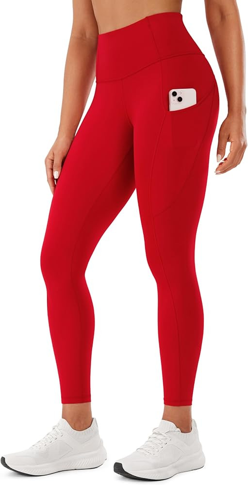 CRZ YOGA Naked Feeling Workout Leggings Pockets 25'' - High Waisted Womens Yoga Pants Running Tig... | Amazon (US)