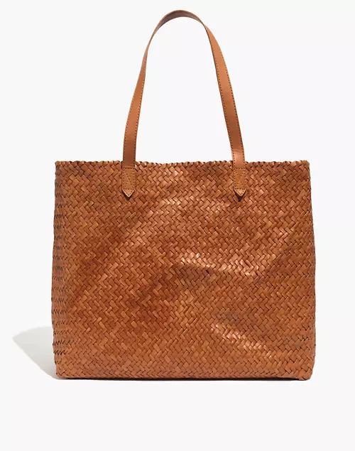 The Transport Tote: Woven Leather Edition | Madewell