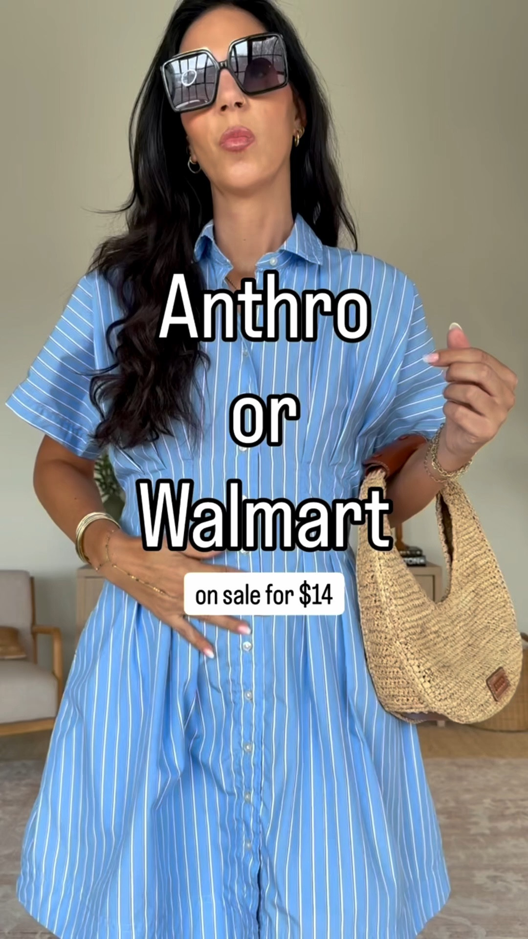 This Walmart dress is on sale for $14 - one of the most flattering dresses I have worn. Wearing a small 
Anthro look for less 

#LTKootd #LTKTall #LTKU