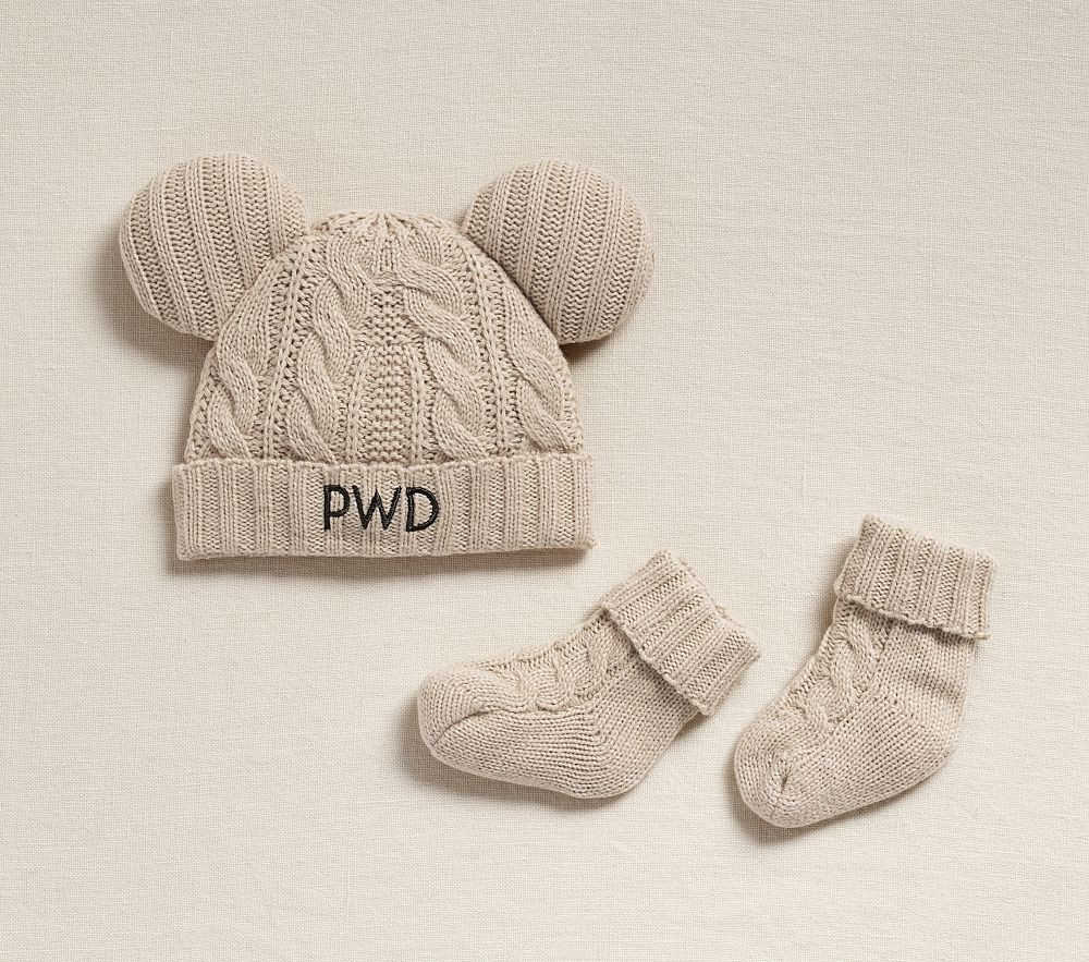 Disney Home x Sanderson Mickey Mouse Hat and Bootie Set | Pottery Barn Kids