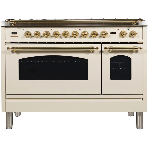 Nostalgie Series 48" Freestanding Dual Fuel with Griddle | Wayfair Professional