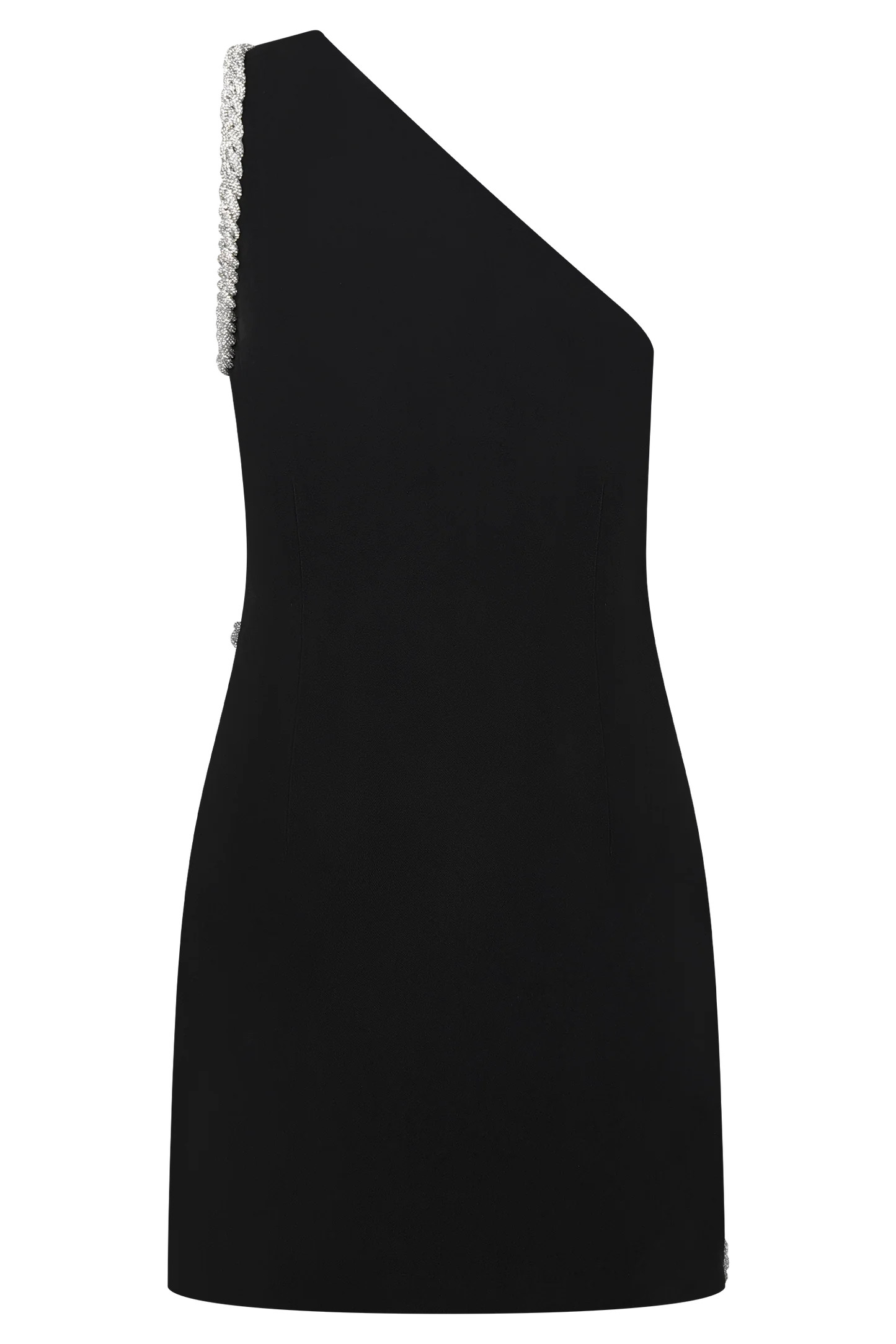 Eleonora Diamante Trim Mini Dress - Black | MESHKI US