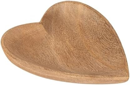 Bloomingville Mango Wood Heart Shaped Bowl Brown, 1 Count (Pack of 1) | Amazon (US)