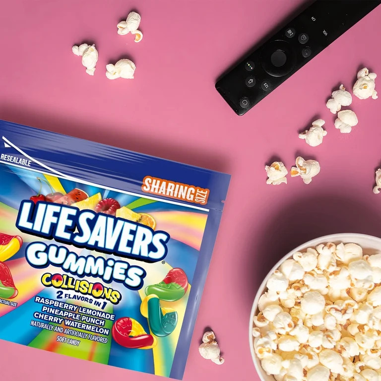 Life Savers Gummies Collisions Gummy Candy Fruit Mix, Sharing Size - 14.5 oz Resealable Bag | Walmart (US)