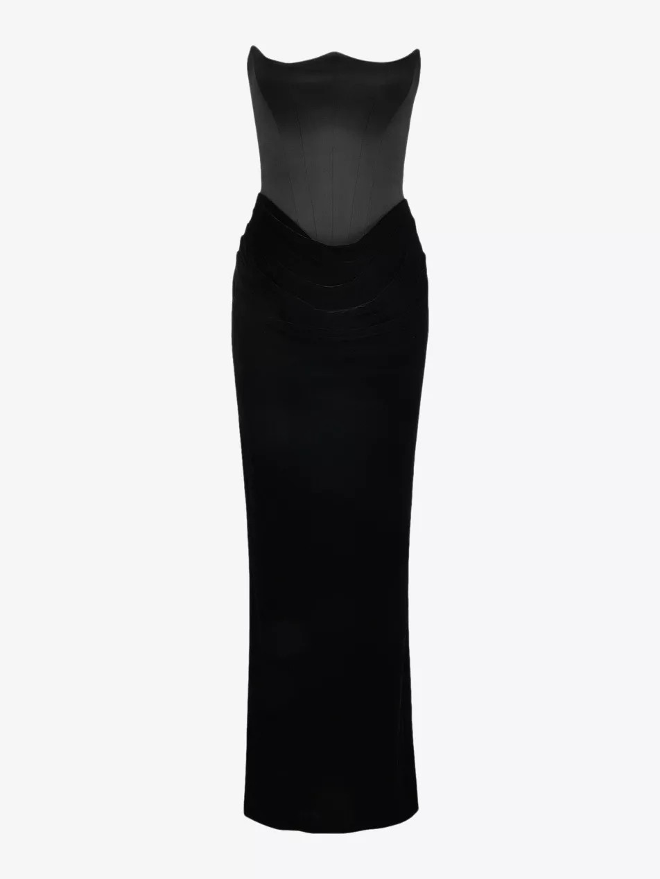 Persephone strapless satin maxi dress | Selfridges