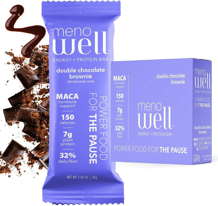 MenoWell Menopause Protein Bars for Women, Weight Management Support, Double Chocolate Brownie, 3... | Amazon (US)
