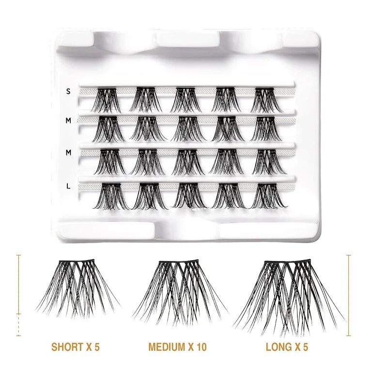 V-Luxe Extended Collection: DIY Eyelash Extension Demi Extended - Featherlight Synthetic Reusable... | Walmart (US)