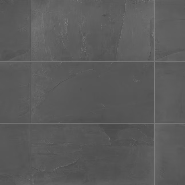 Satori Midnight Fog 12-in x 24-in Matte Natural Stone Slate Stone Look Floor and Wall Tile (1.93-... | Lowe's