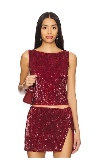 Selma Top in Oxblood | Revolve Clothing (Global)