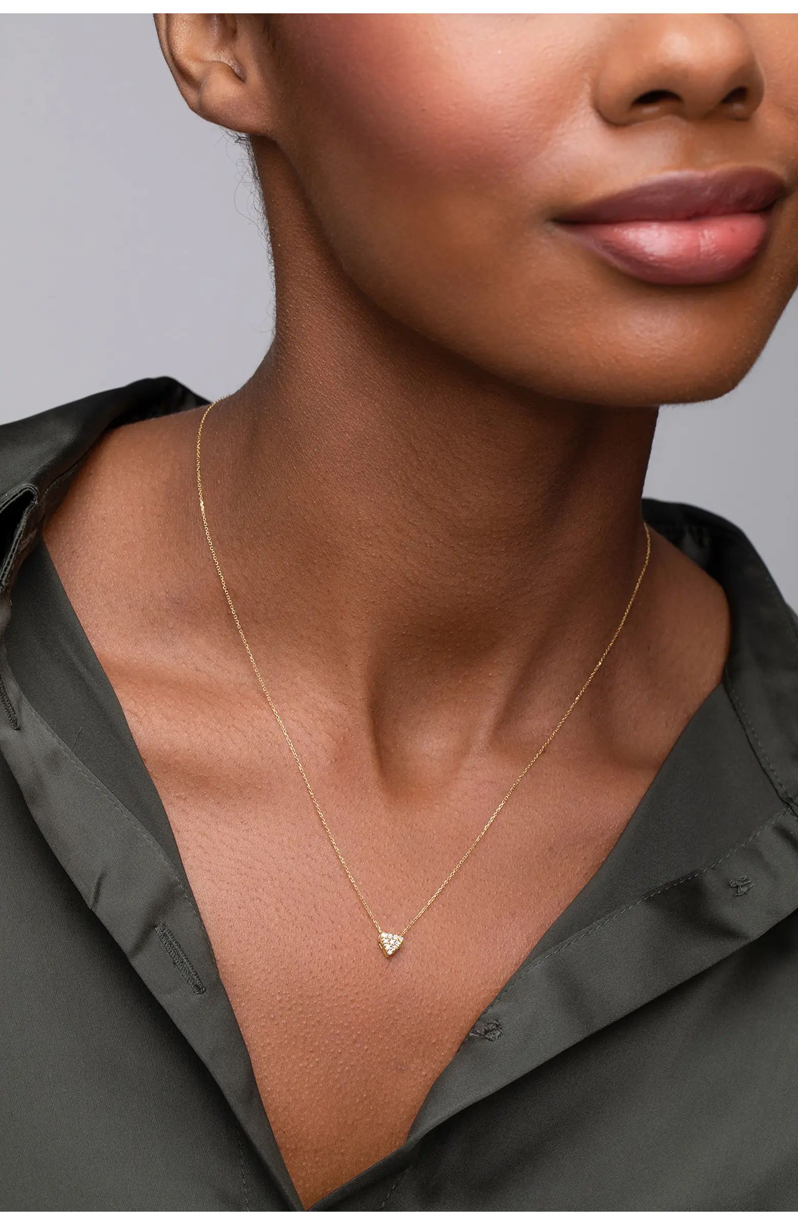 Bony Levy Mika Pavé Diamond Heart Pendant Necklace | Nordstrom | Nordstrom