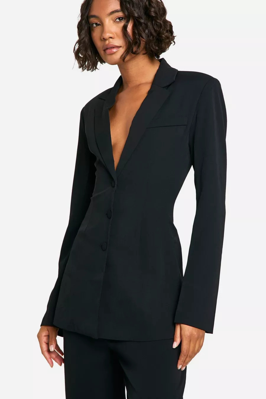 Tall Cinched Waist Tailored Jacket | boohoo (US & Canada)
