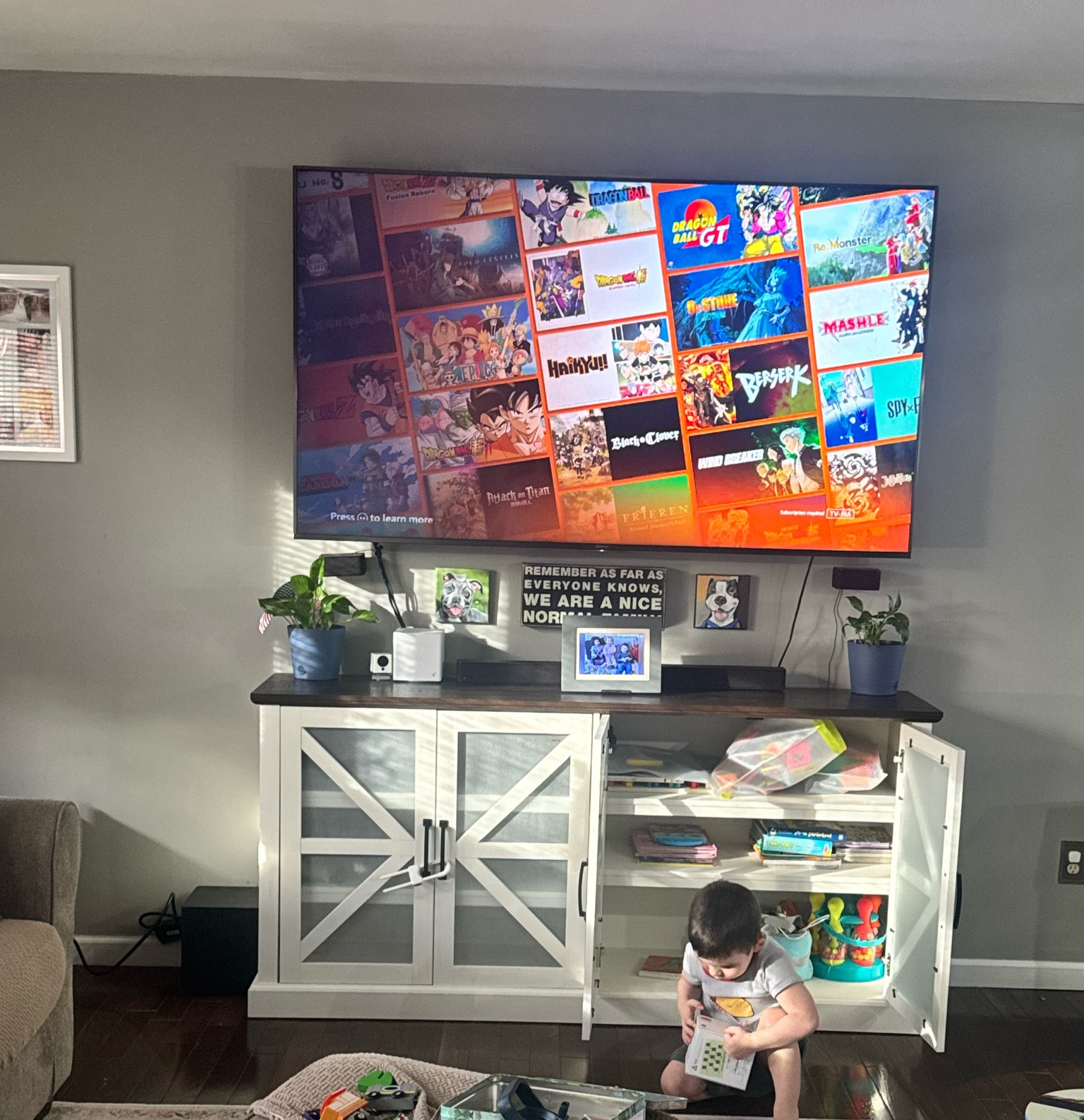 Love this tv stand! Hides all the toys🫠🥰

#LTKKids #LTKHome