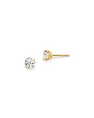 Diamond Round Tulip Stud Earrings in 14K Yellow Gold, 0.25-1.0 ct. t.w. - 100% Exclusive | Bloomingdale's (US)