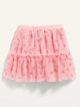Ruffle-Tiered Heart-Print Tulle Skirt for Toddler Girls | Old Navy (US)