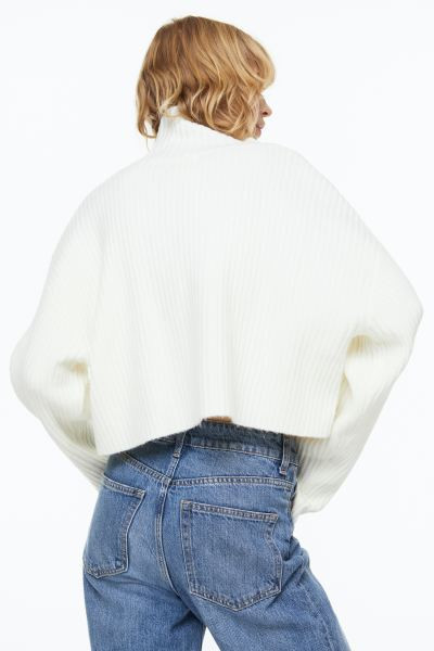 Ribbed Mock Turtleneck Sweater | H&M (US + CA)