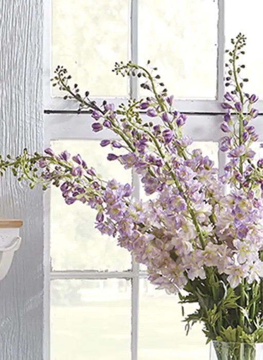 Charming Accents Delphinium Stem Set of 3 | Antique Farm House