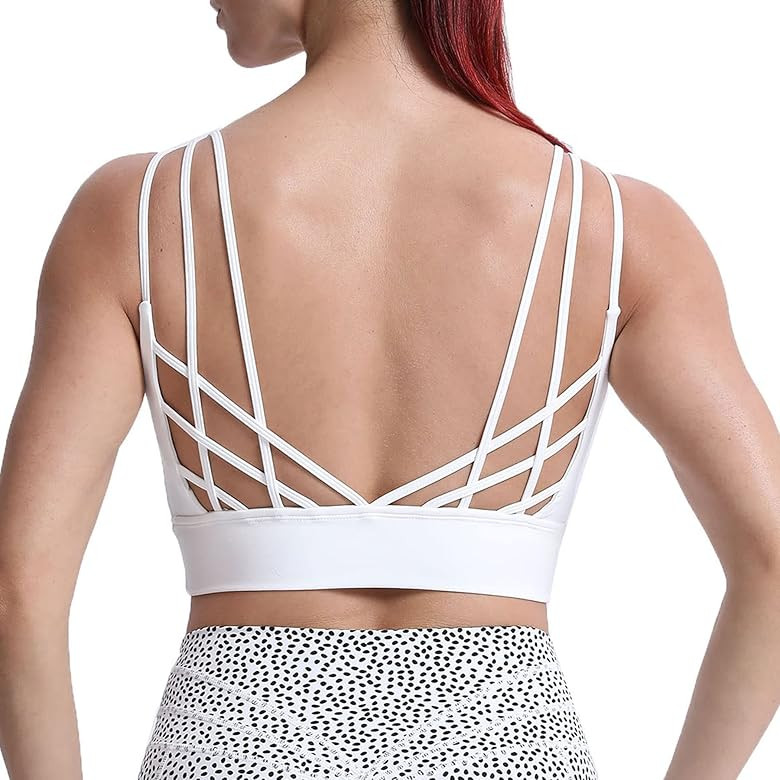 Aoxjox Caged Sports Bras for Women High Impact Fitness Running Multi-Cross Back Training Yoga Cro... | Amazon (US)