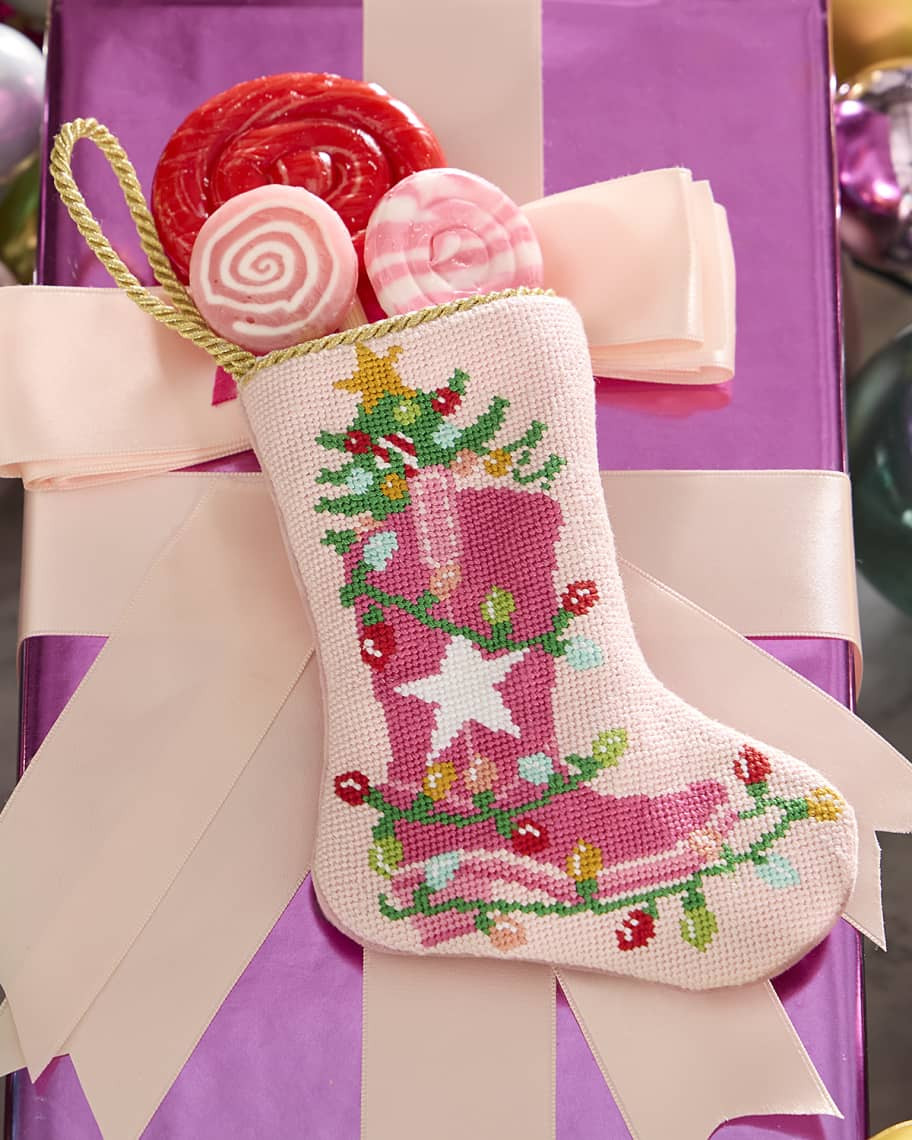 Bauble Stockings x Sainty Nelsen "The Molly Morgan" Mini Bauble Stocking | Neiman Marcus
