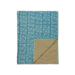 Aster Decorative Throw, Green | Bedeck Home (UK)