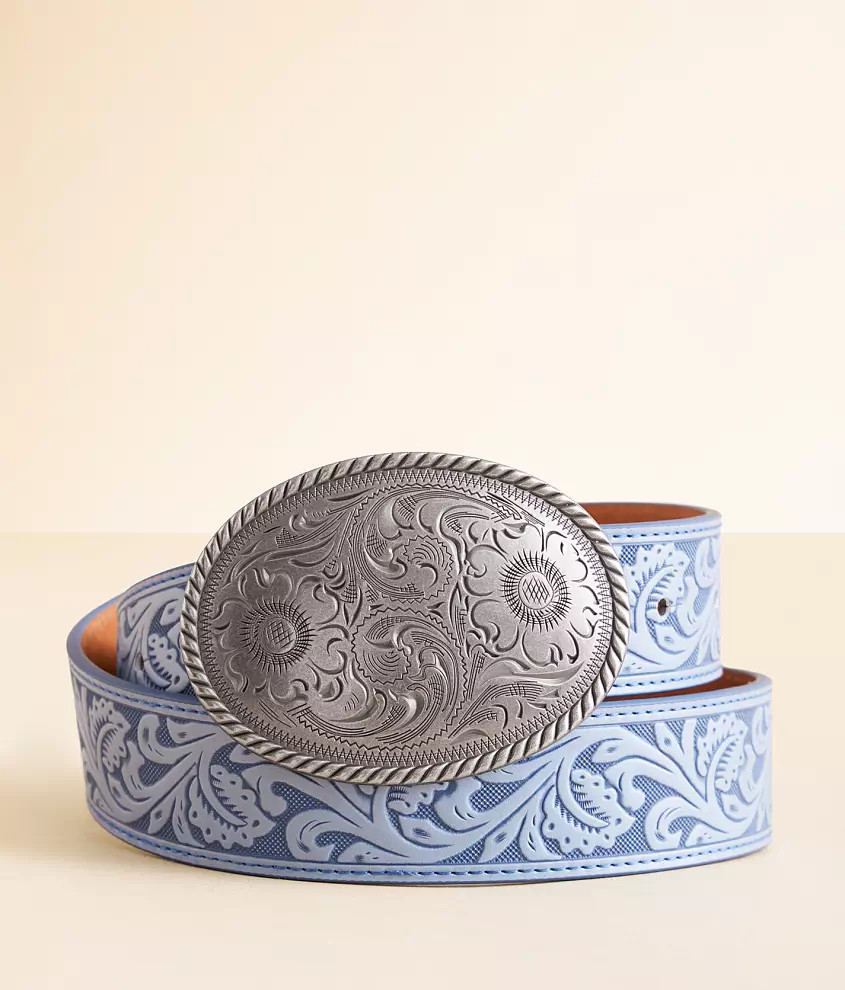 New + ExclusiveEmbossed Western BeltBKEPrice $34.99What do you want to know about this product?As... | Buckle