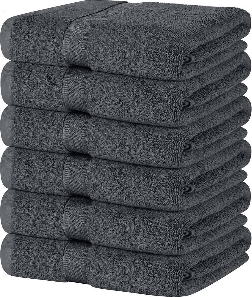 Utopia Towels 6 Pack Medium Bath Towel Set, 100% Ring Spun Cotton (24 x 48 Inches) Medium Lightwe... | Amazon (US)