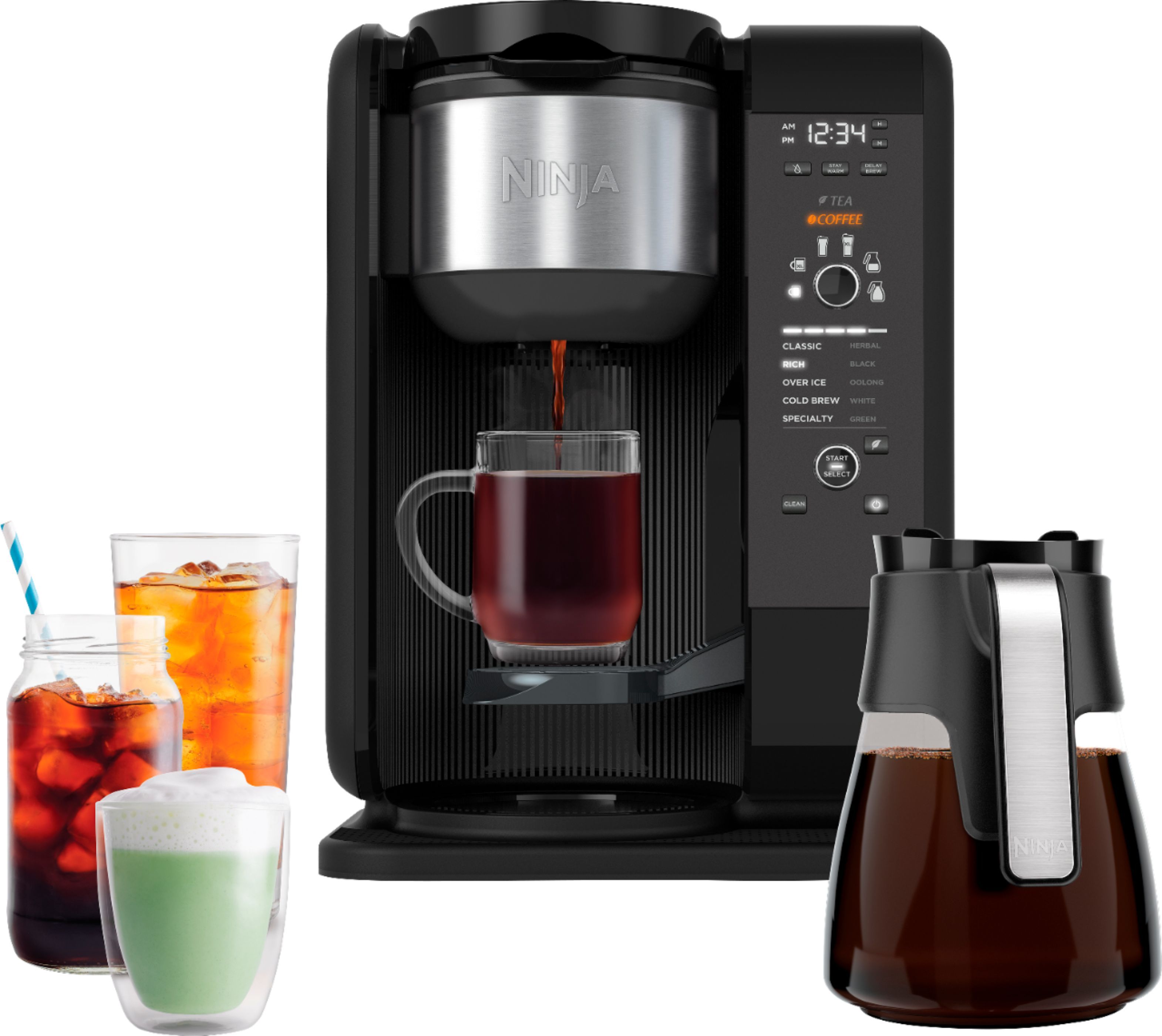 Ninja Hot & Cold Brew 10-Cup Coffee Maker Black/Stainless Steel CP301 - Best Buy | Best Buy U.S.