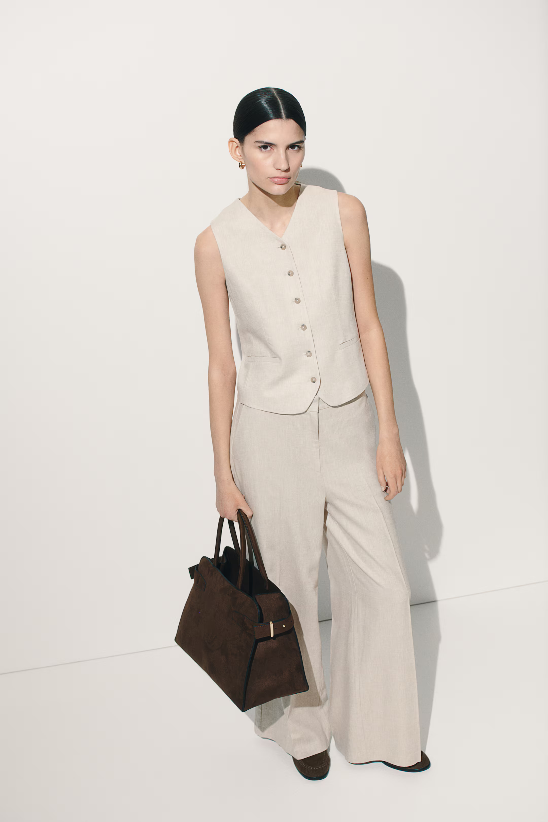 Linen-blend suit waistcoat | H&M (UK, MY, IN, SG, PH, TW, HK)