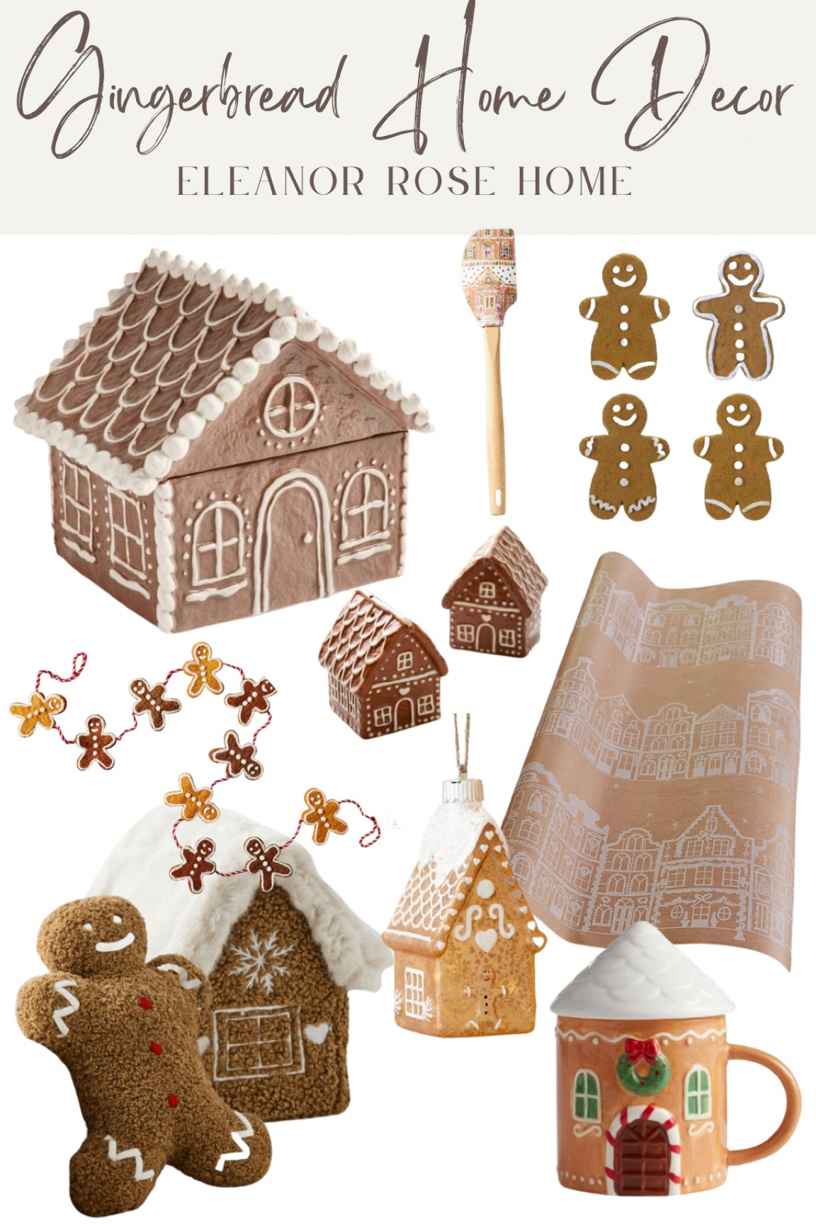 Gingerbread home decor for Christmas.

#LTKunder100 #LTKHoliday #LTKSeasonal