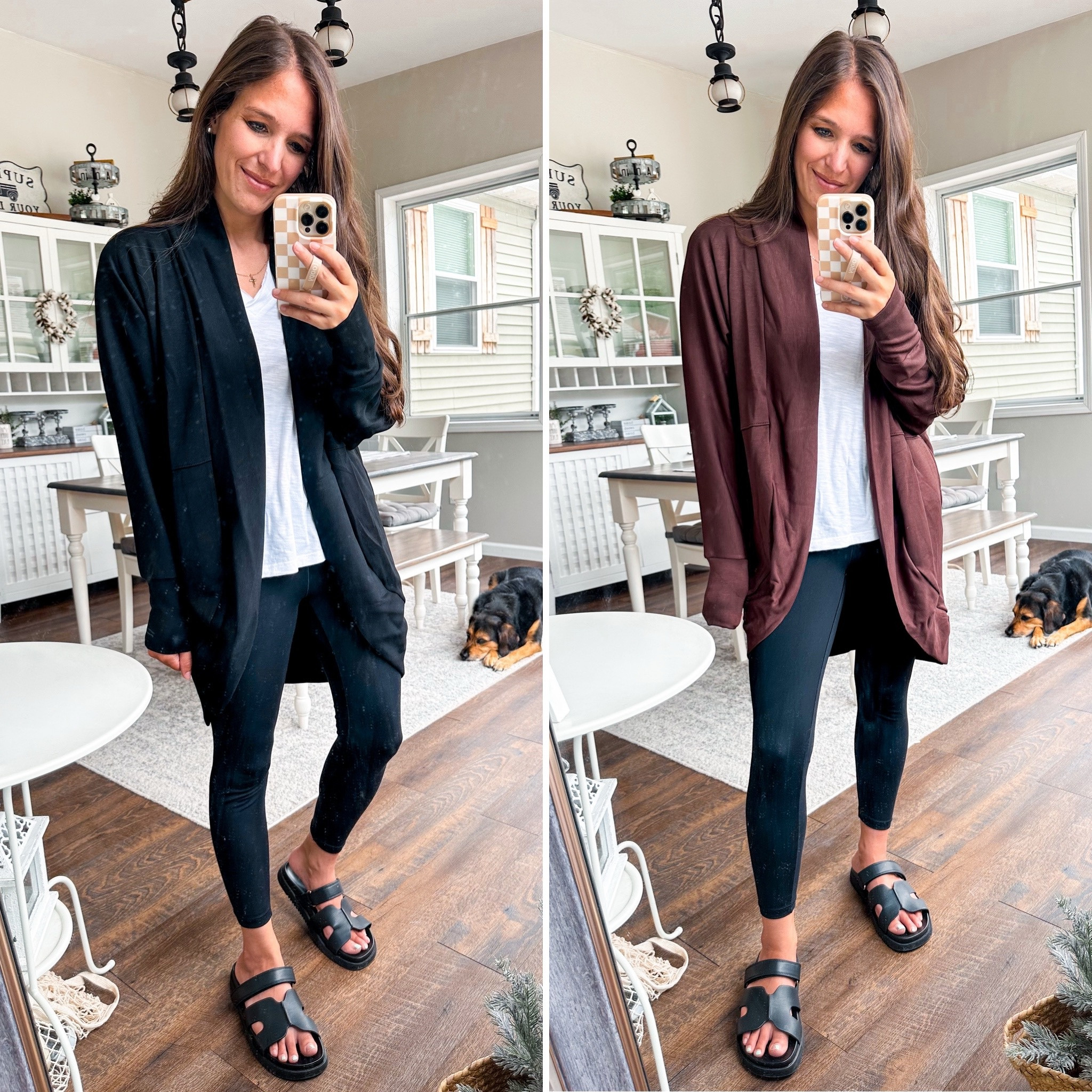 The softest Walmart cardigans! Made of that scuba material! Comes in 4 colors! Has pockets and love the detail! Wearing XS 
Tee Nordstrom wearing XS 
Leggings aerie small short 
Shoes target tts 

#LTKSummerSales #LTKStyleTip #LTKFindsUnder50