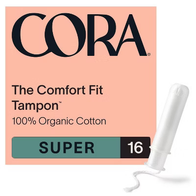 Cora Organic Cotton Tampons - Super - 16ct | Target