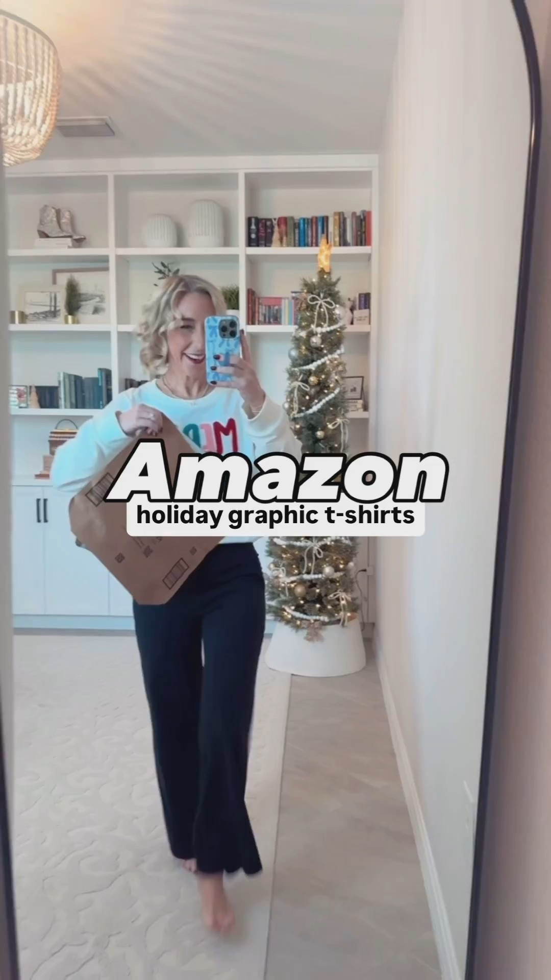Amazon; holiday graphic tees * ‘Merry & Bright” sweatshirt size medium (tucked it into a belt band). * Wide leg yoga pants size small, short (come in 3 lengths). Use code G4FREE10 for 10% off. • Wide leg jeans - size 25. 1. Tree ‘Merry + Bright’ Tee - size small. 2. ‘In My Merry Era’ Tee - size small. 3. ‘Merry and Bright’ Tee - size small. 4. ‘Merry Christmas’ Bow Tee - size small. • Cardigans are both old but I’m linking similar.

 

#LTKSeasonal #LTKHoliday #LTKFindsUnder50