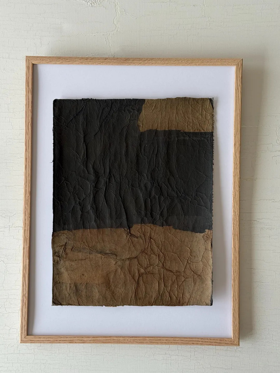 Organic Abstract Textile Art 16 X20'' Rustic Neutral Wall Decor | Earthy Hand-painted Fabric | Wa... | Etsy (US)