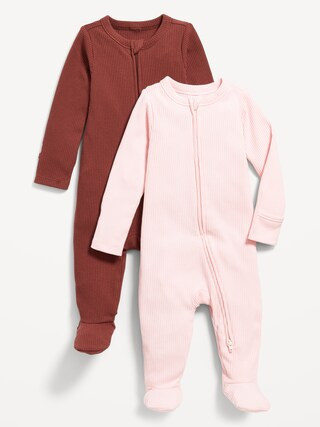 2-Way-Zip Sleep & Play Footed One-Piece 2-Pack for Baby | Old Navy (US)