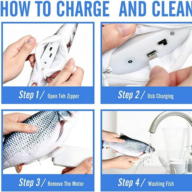 HKEEY Floppy Fish Cat Toy, Upgraded for Cat Toys for Indoor Cats, Interactive Cat Toys for Cat Ex... | Walmart (US)