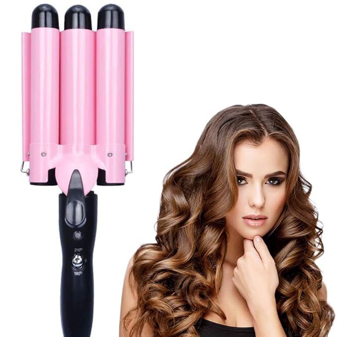 [2020UPGRATED VERSION]Hair Curling Iron 3 Barrel Wand 25mm Hair Waver Curling Iron for Long or Sh... | Amazon (US)