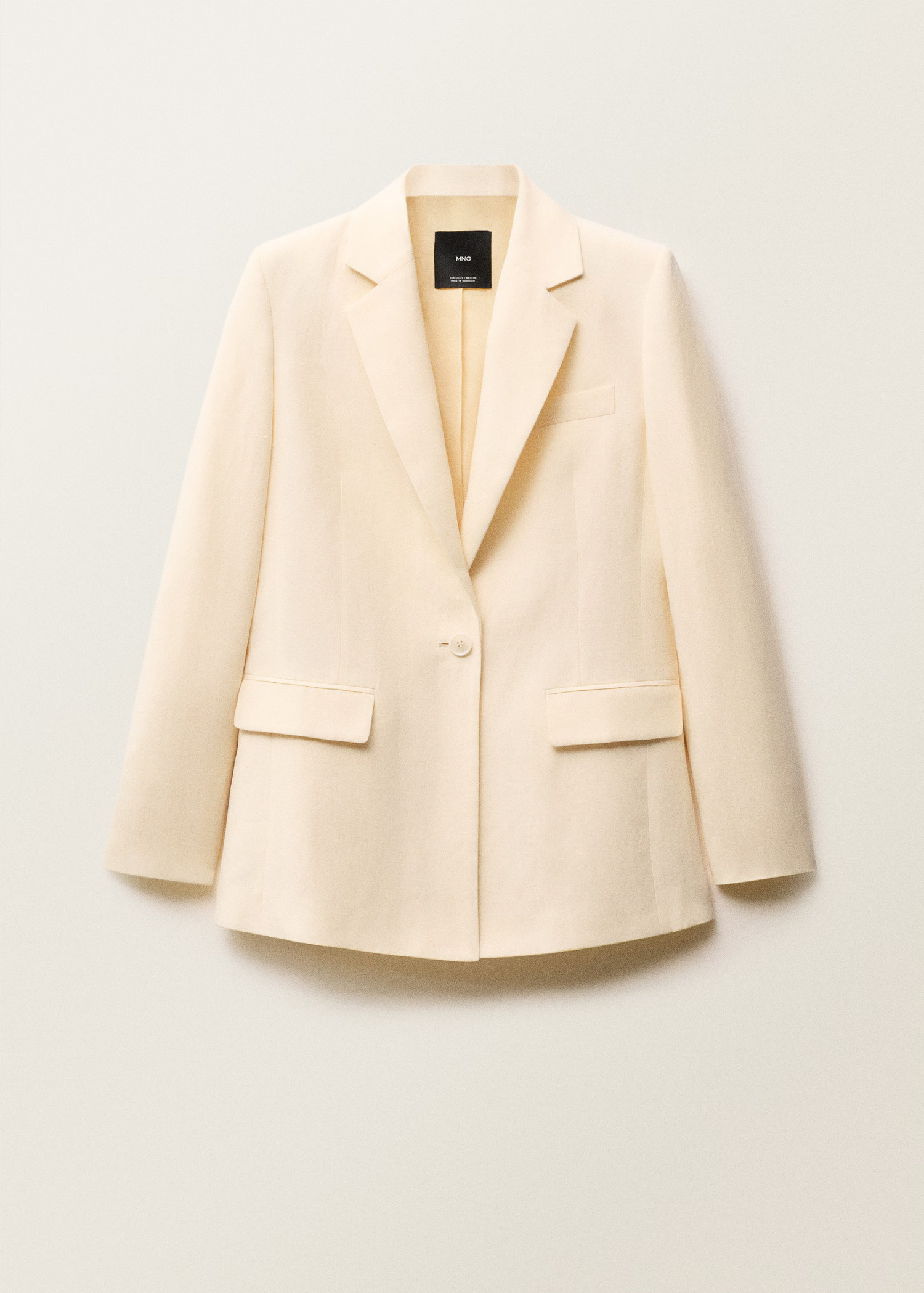 Linen-blend suit jacket - Women | MANGO USA | Mango (US/MX/AU)