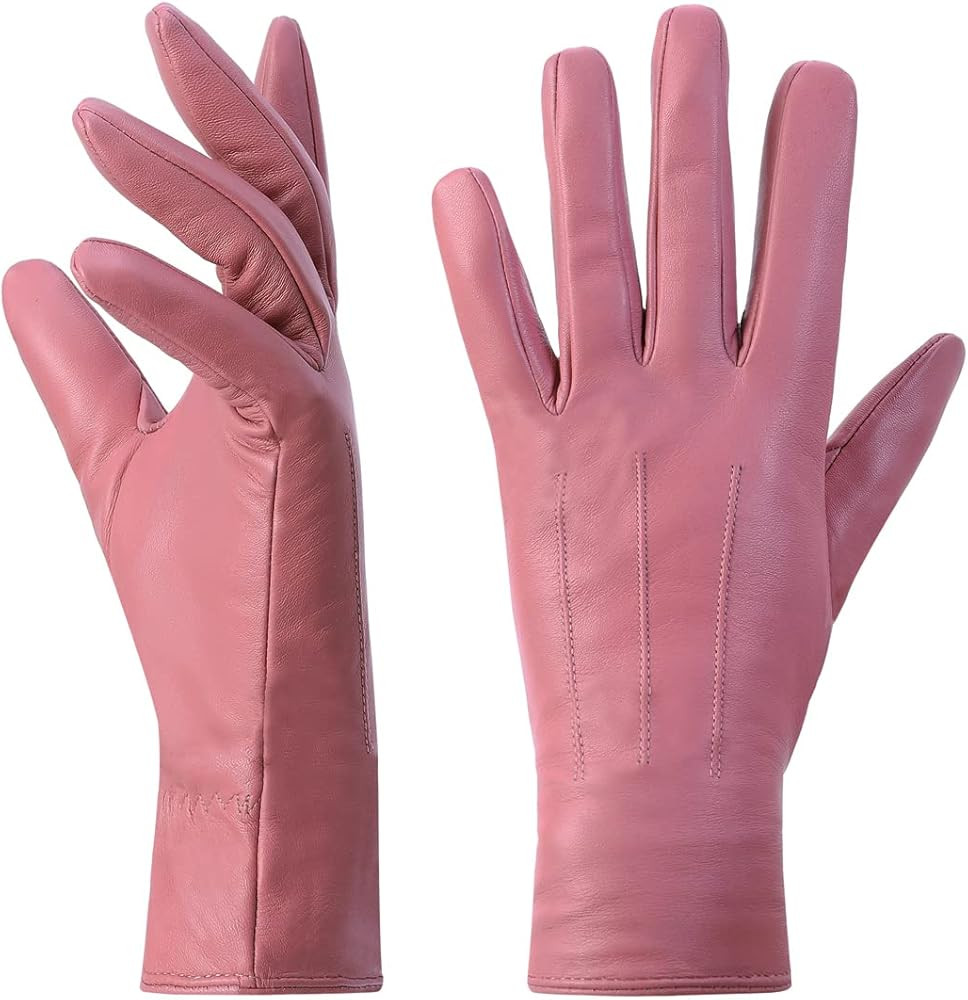 Harssidanzar Womens Winter Warm Cashmere Lining Touchscreen Texting Warm Driving Lambskin Leather... | Amazon (US)