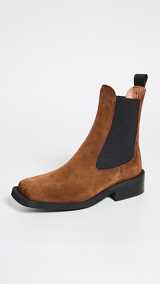 GANNI Wide Welt Squared Toe Chelsea Boots | SHOPBOP | Shopbop