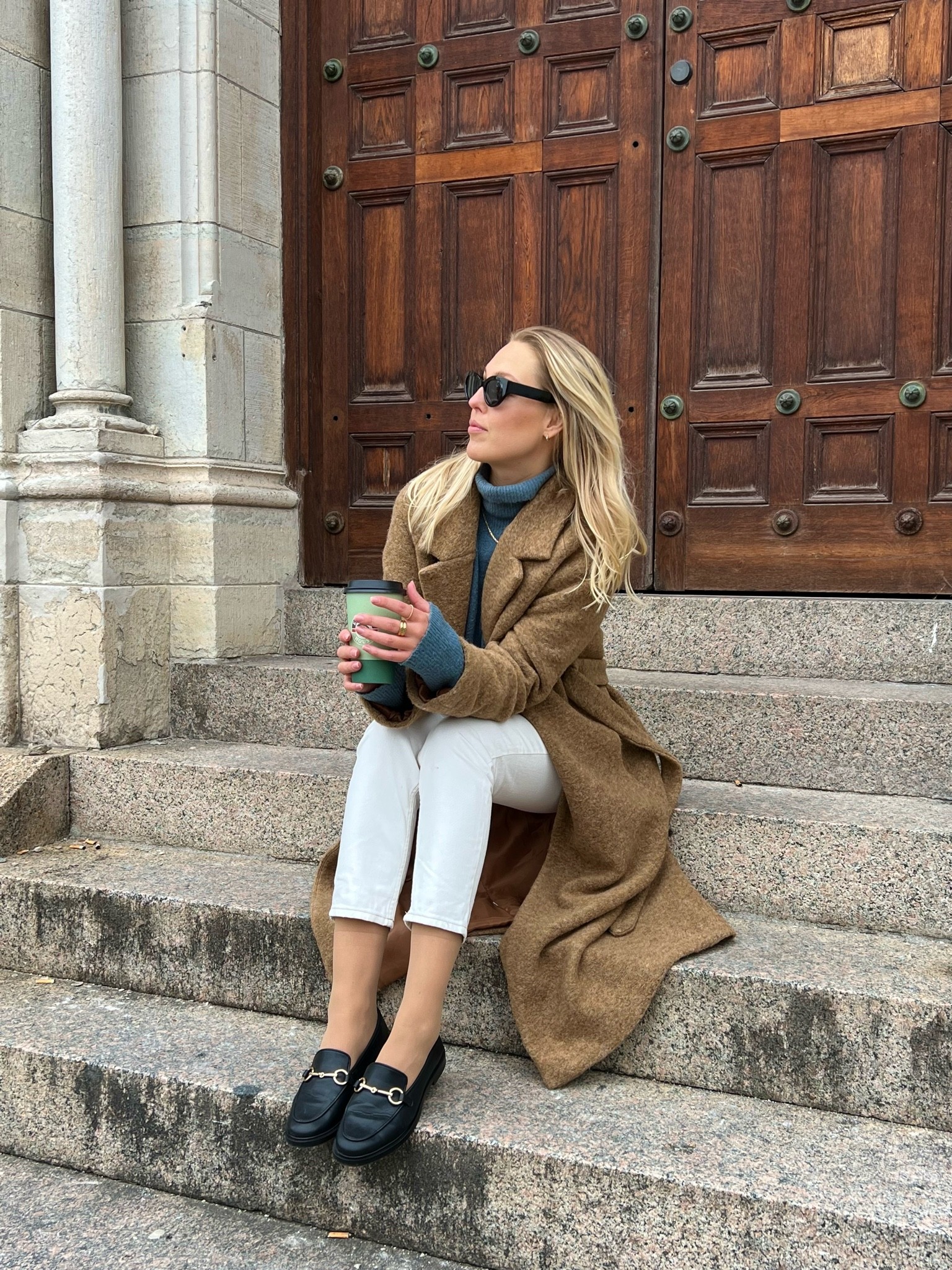 stylish black loafers