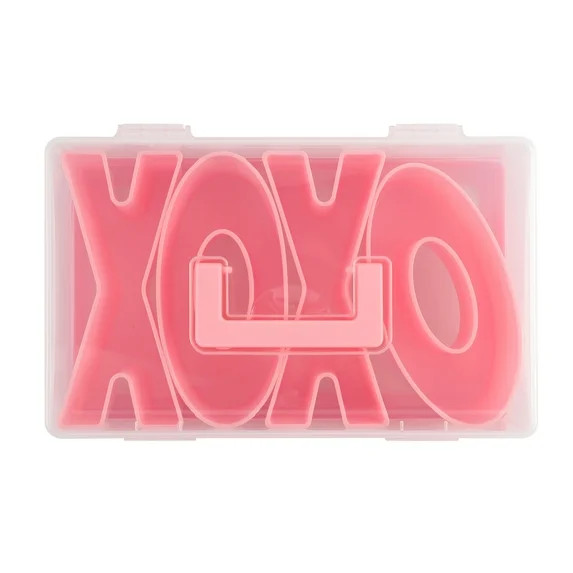 Cook with Color Valentine’s Day Figural Plastic Snack Box, Pink XOXO Design | Walmart (US)