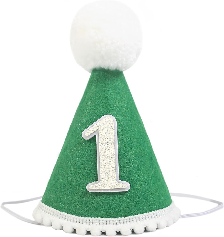 Dark Green Jungle Safari Number One Cap - Baby Boy's 1st Birthday Crown Party Decoration - Wild O... | Amazon (US)