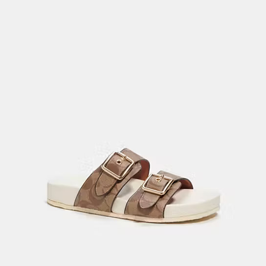 Allanah Sandal In Signature Canvas | Coach Outlet US