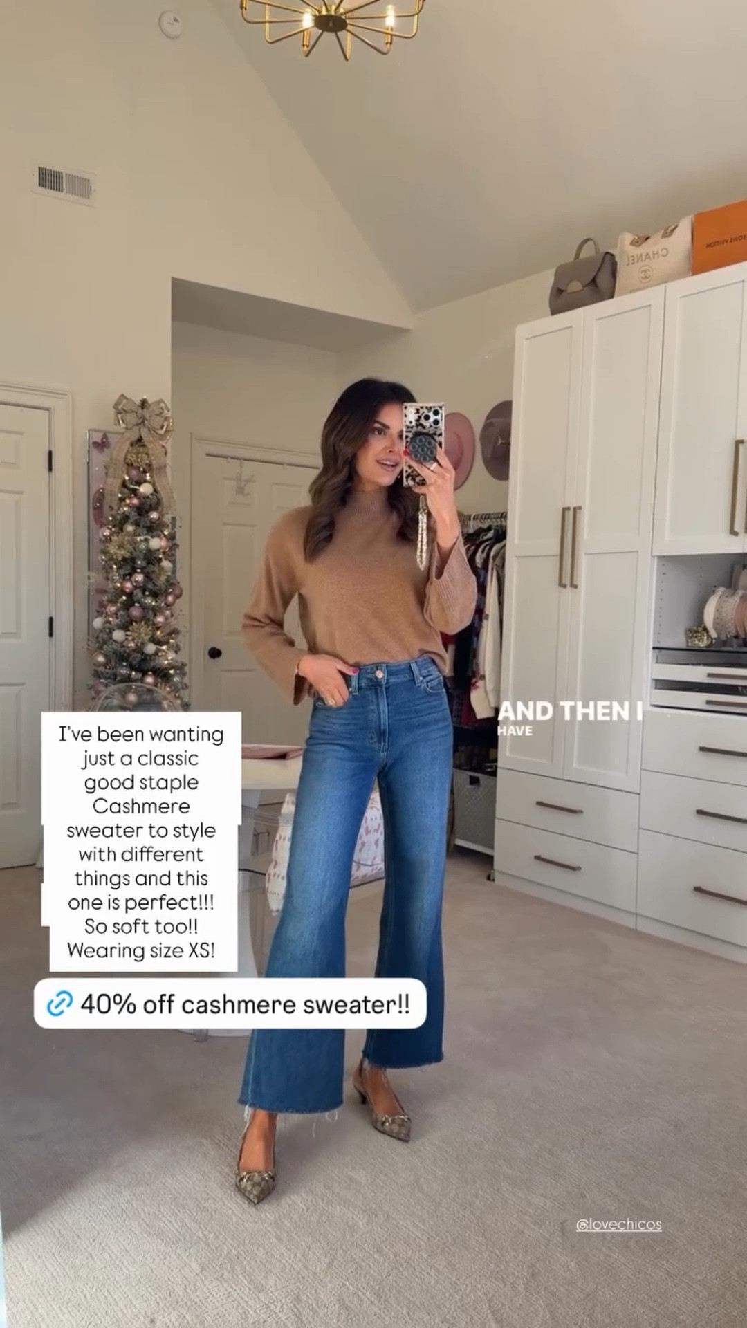 I’ve been wanting just a classic, good staple Cashmere sweater to style with different things and this one is perfect!!! So soft too!! 

40% off at Chico’s 🙌🏻

Wearing size XS!  

#LTKHoliday #LTKSeasonal #LTKSaleAlert