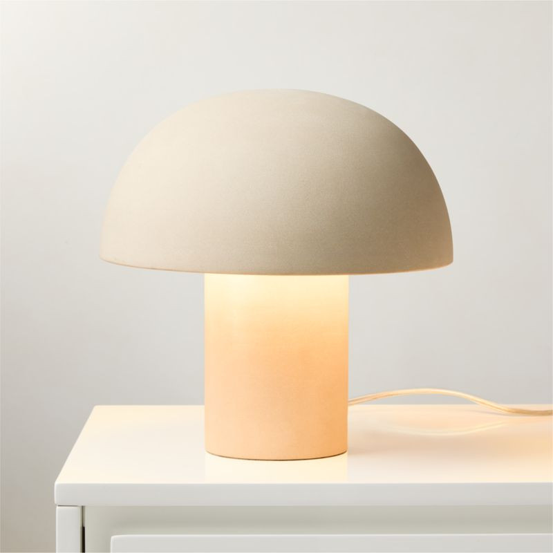 Enoki Mini Natural Dome Table Lamp | CB2 | CB2