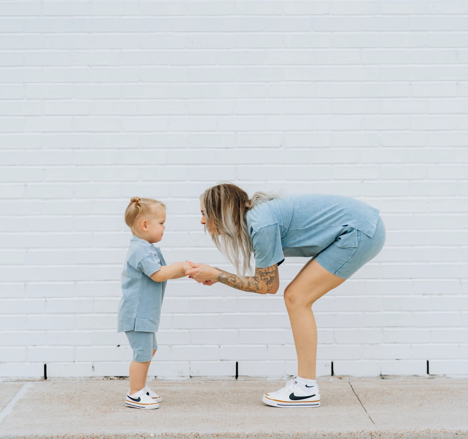 WOMANS BIKER SHORT SET- Arctic Snow Wash | millie + roo