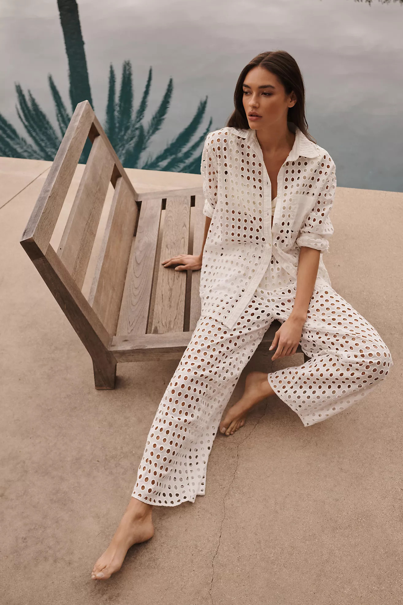 Solid & Striped The Delaney Eyelet Pants | Anthropologie (US)