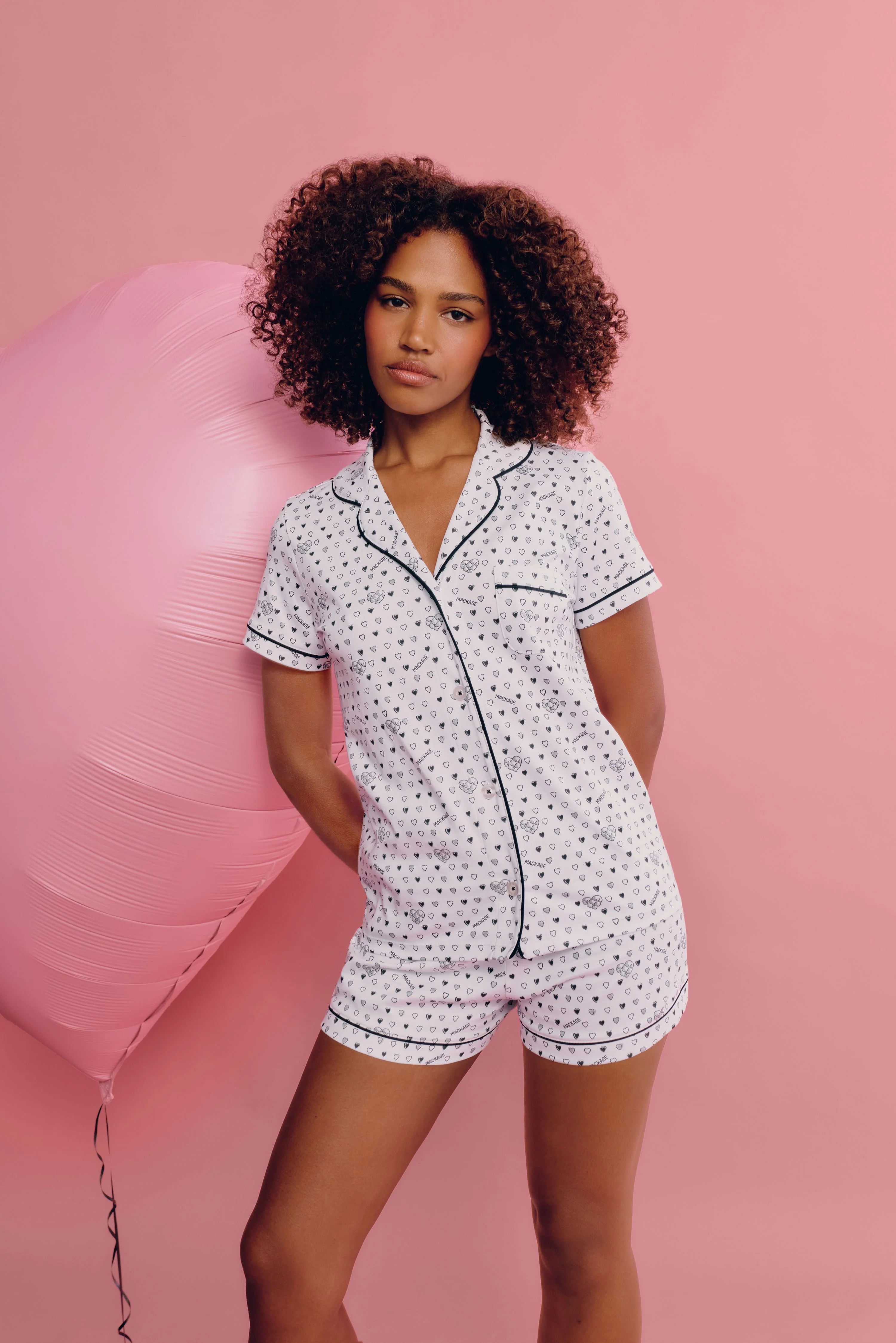 Quilted Hearts Polo Pajamas | Roller Rabbit