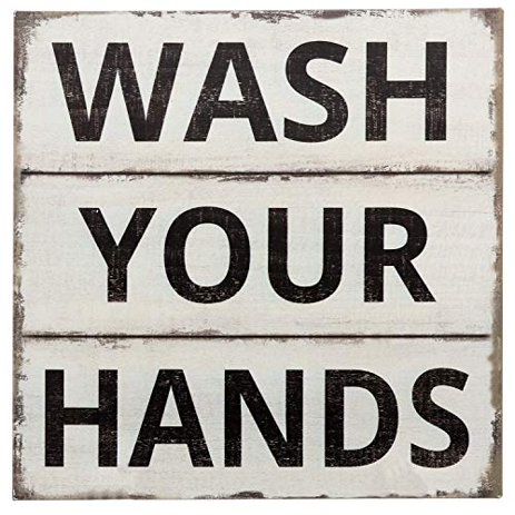 Barnyard Designs Wash Your Hands Sign Primitive Country Farmhouse Bathroom Quotes Home Decor Sign... | Walmart (US)