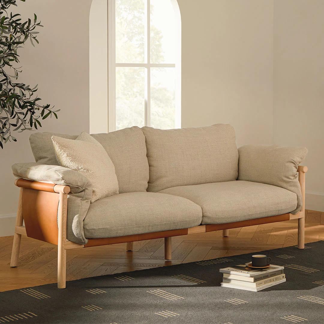 Humelo 77" Sofa - Pampas Ivory | Article