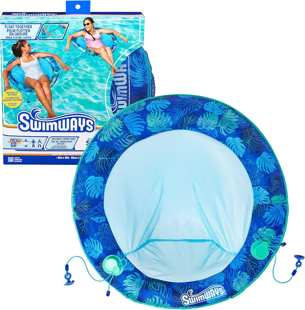 Swimways Elite Spring Float Papasan Pool Lounger, Inflatable Pool Floats Adult with Fast Inflatio... | Amazon (US)